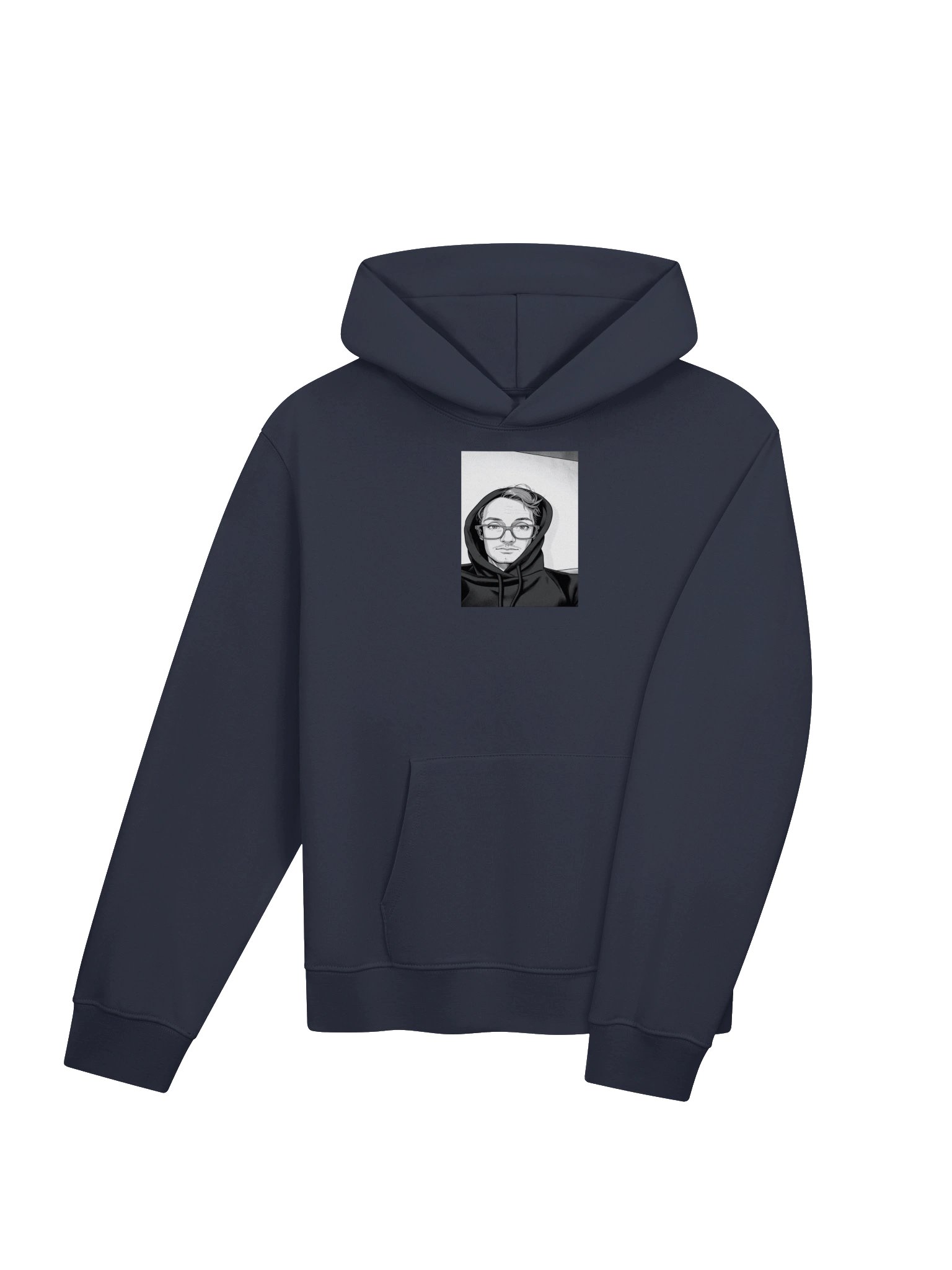 itssCSChris Black and White Cartoon Selfie Oversized Hoodie product image (28)