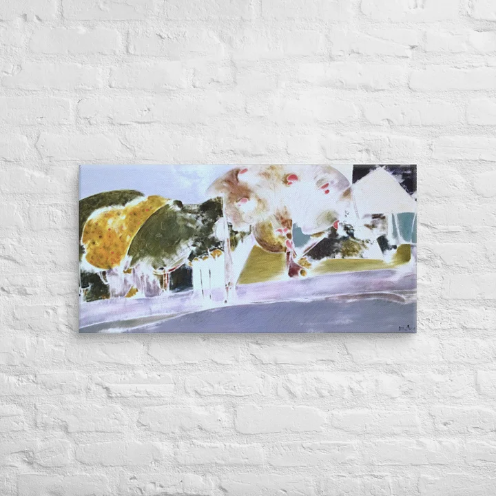 Landscape with Trees (1984) on canvas (16" x 32") product image (2)