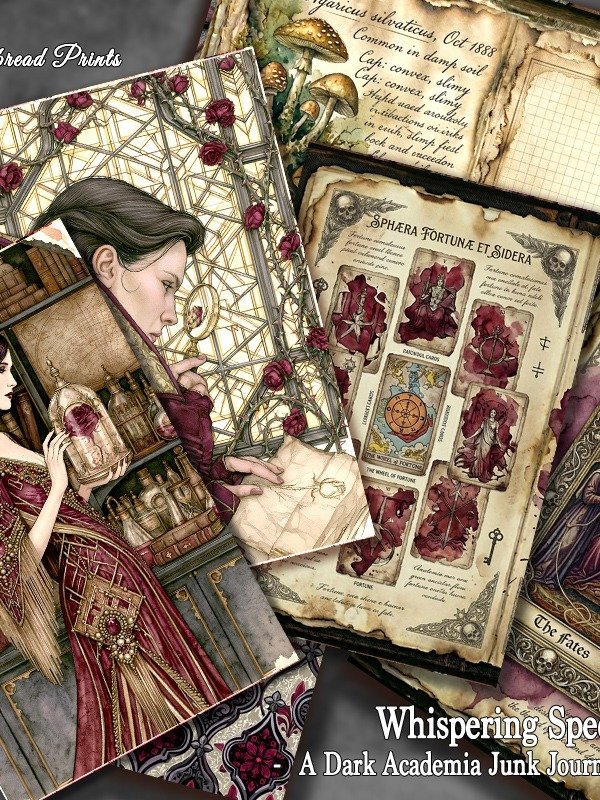 Whispering Specimen A Dark Academia Junk Journal Ephemera Digital+FREEBIE product image (2)