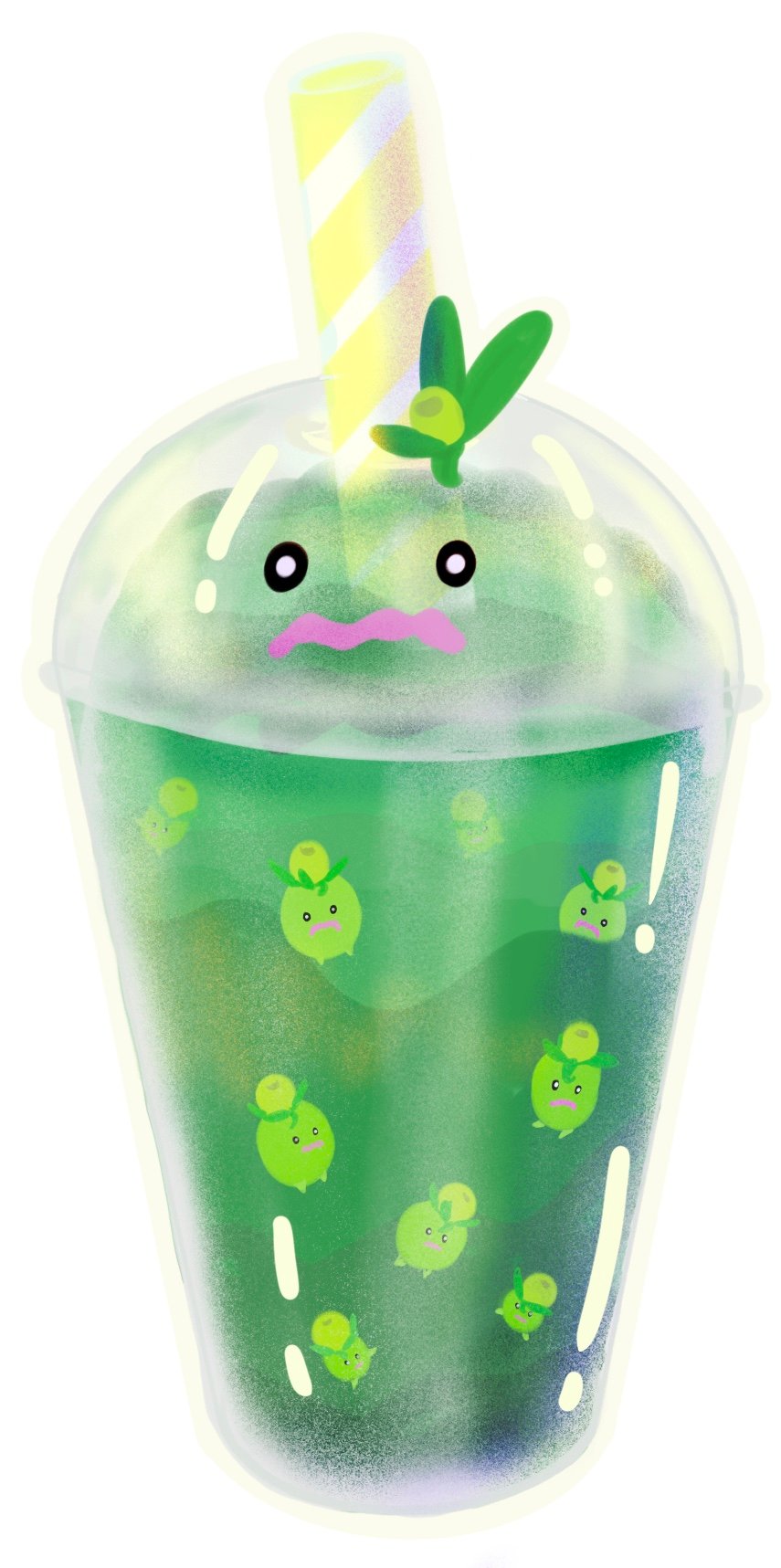 Olive boba tea product image (1)