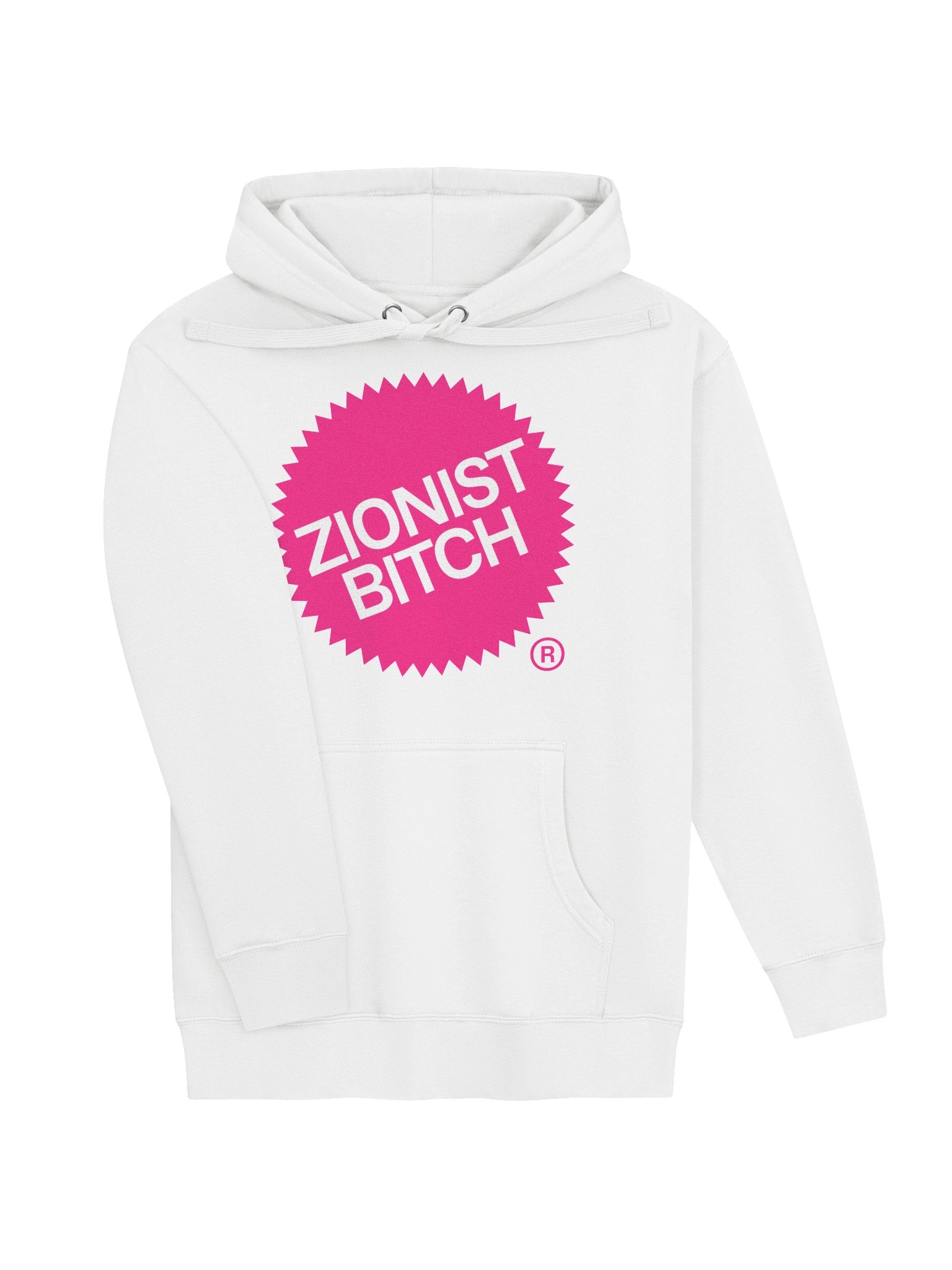 Zionist Bitch Label Hoodie (White) product image (3)
