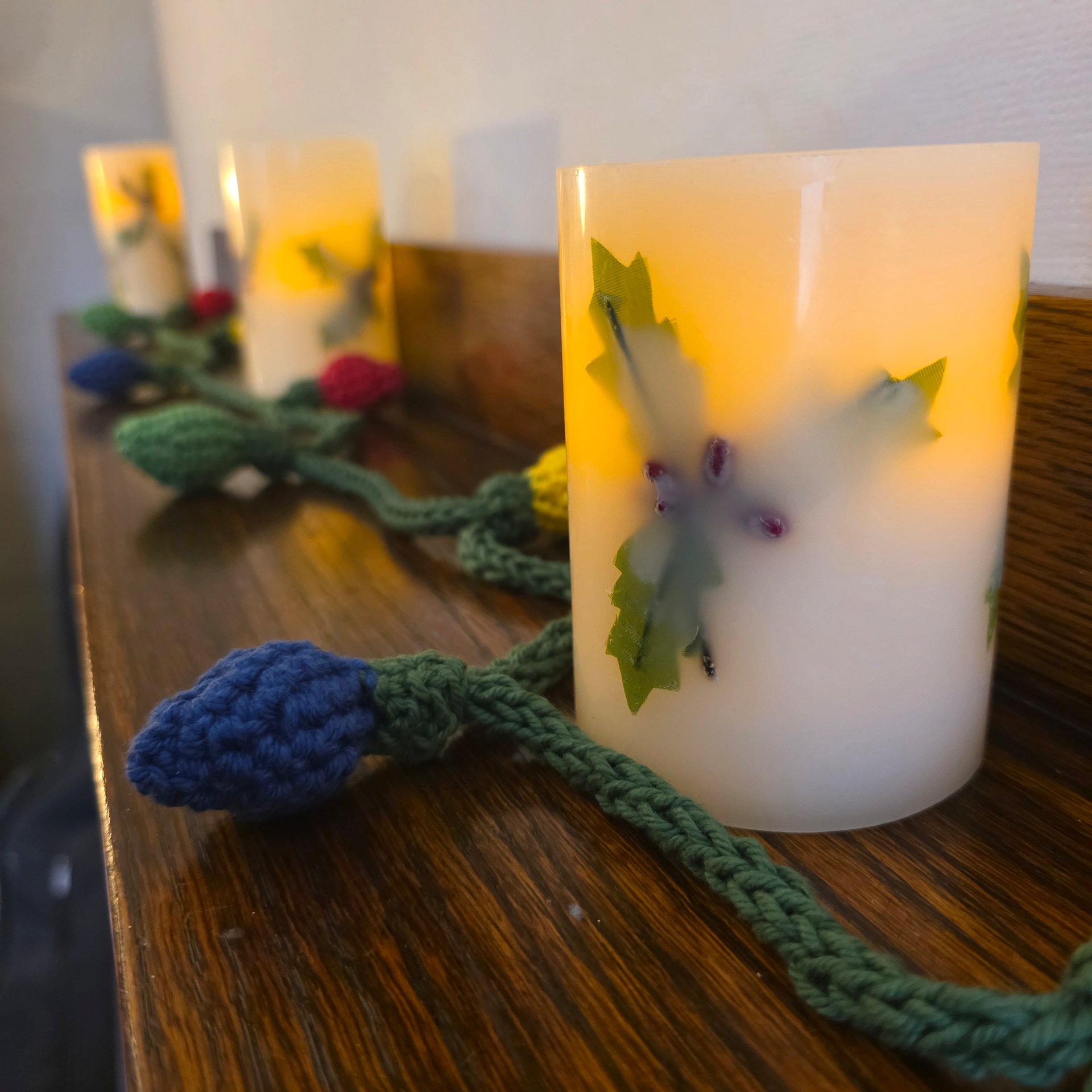 Crochet Holiday String Lights: Pride and Multicolor Cotton Holiday Decor Sets product image (4)