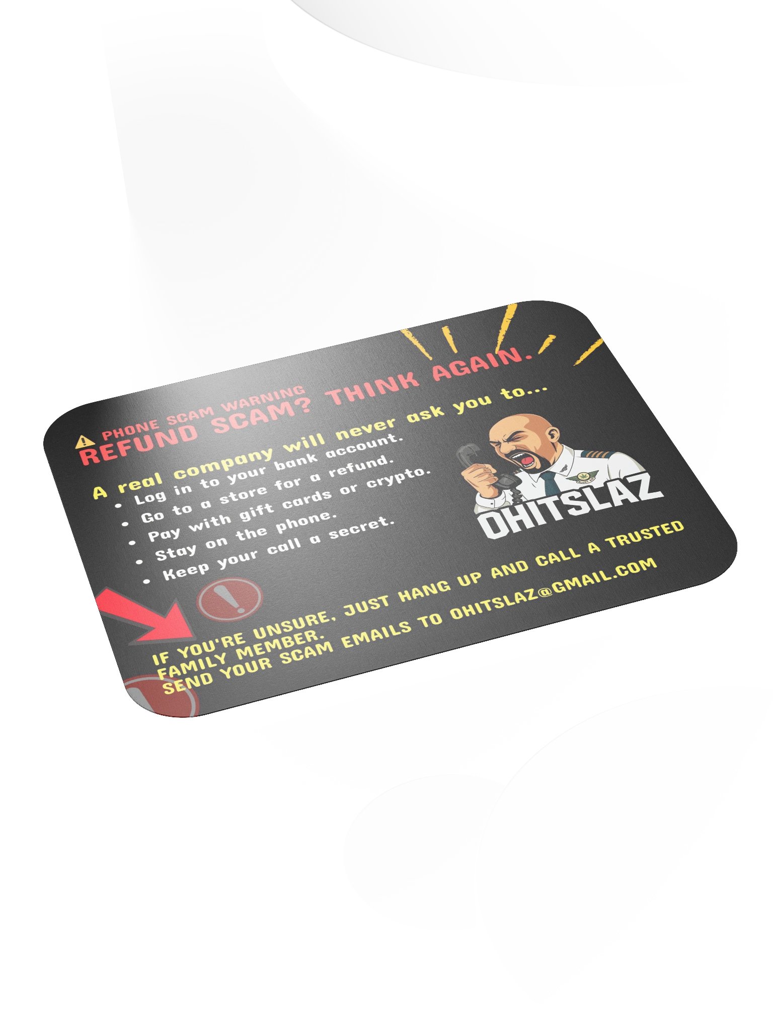 Refund Scam Reminder Mouse Pad product image (4)