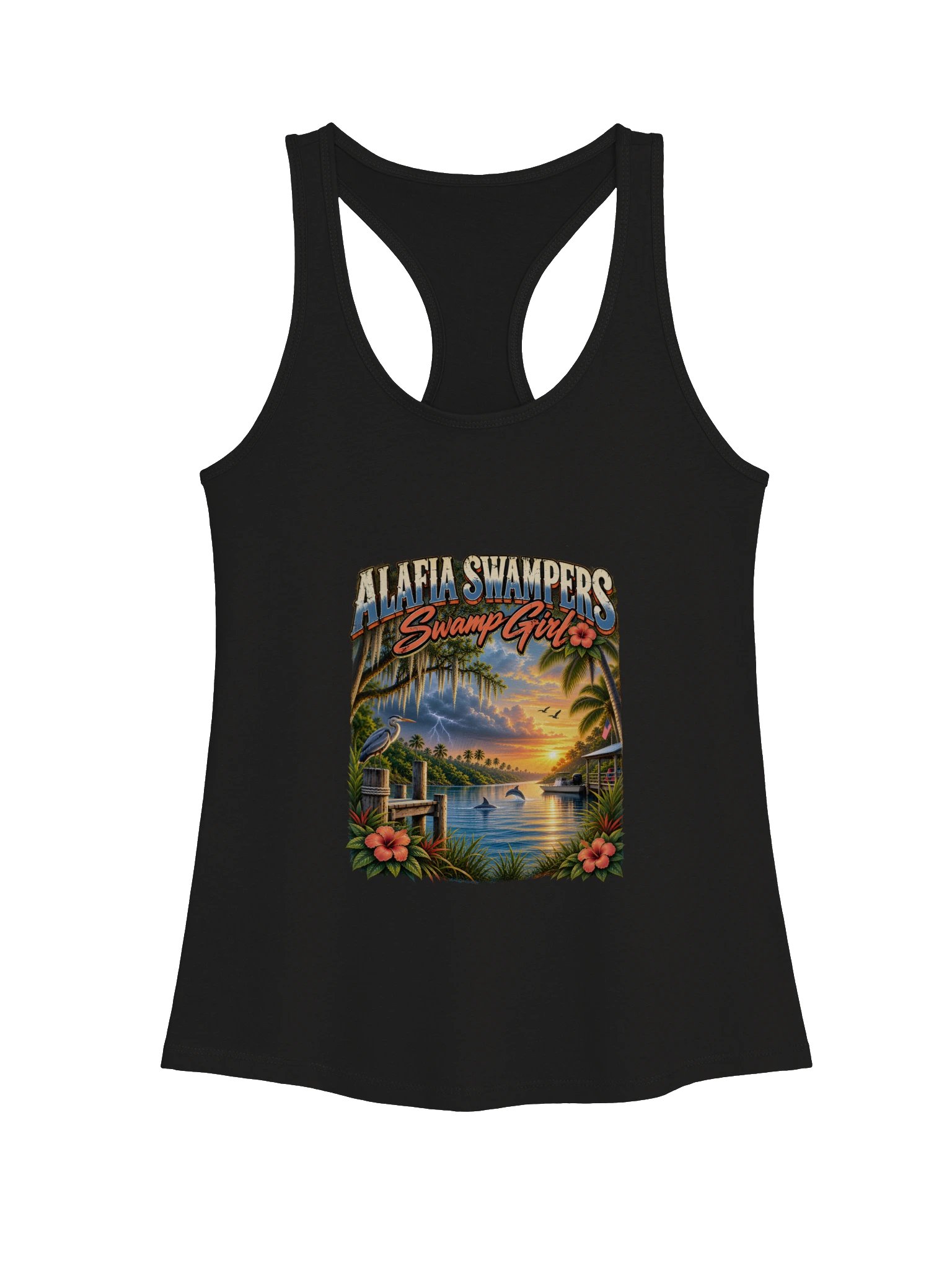 She’s the Sun & the Storm — Swamp Girls Racerback Tank product image (1)