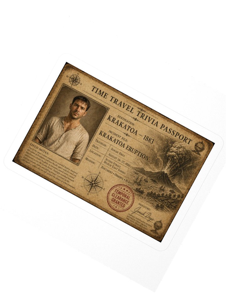 Krakatoa Eruption — 1883 Incident Passport Sticker product image (2)