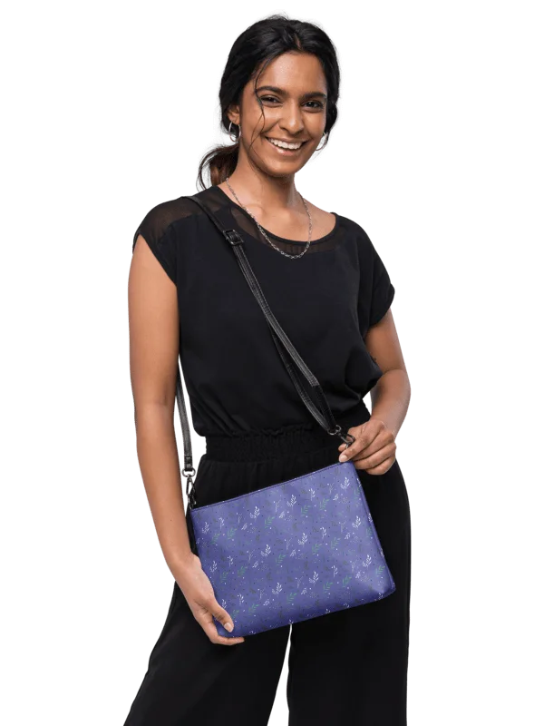 Purple Botanical All-Over Print Crossbody Bag product image (1)
