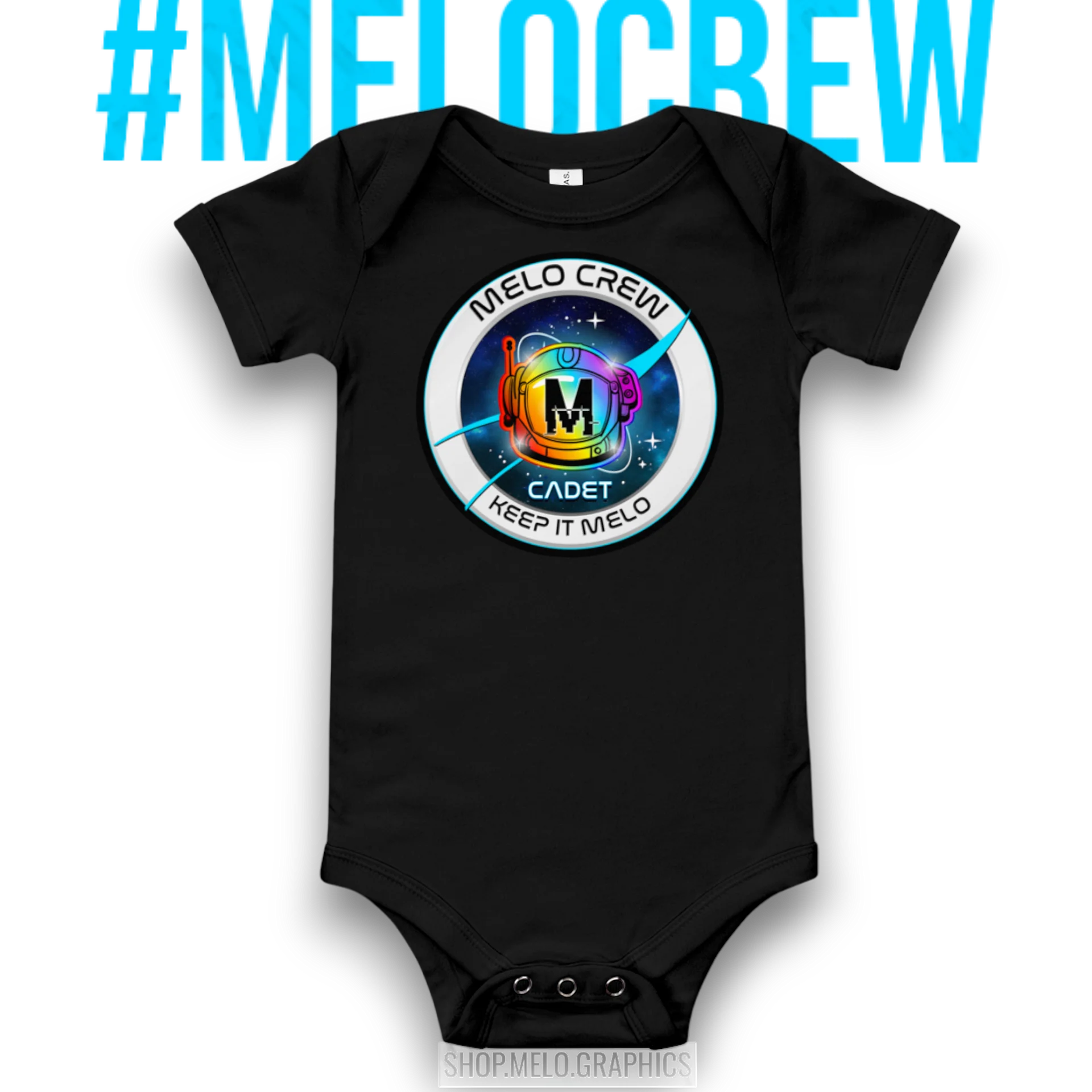Official MELO CREW Cadet Member Badge - Classic Infant Onsie | #MadeByMELO product image (1)