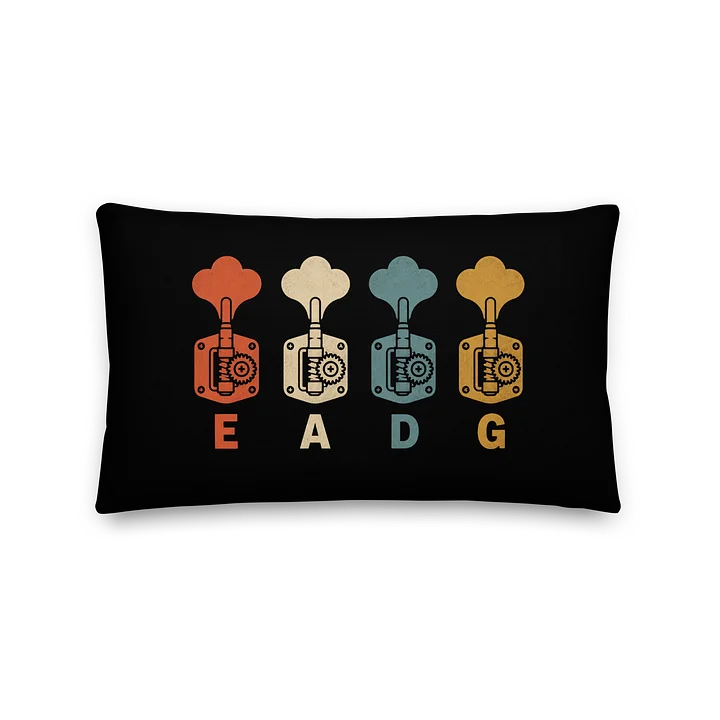 Vintage Bass Tuning Pegs Lumbar Pillow - EADG Retro Design product image (1)