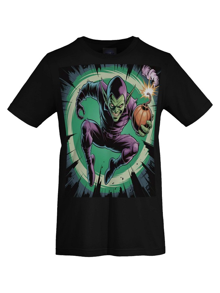Green Goblin Glider Fury Supersoft T-Shirt – Pumpkin Bomb Blitz product image (1)