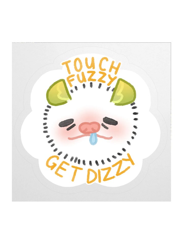 Touch fuzzy get dizzy allergies sticker product image (1)