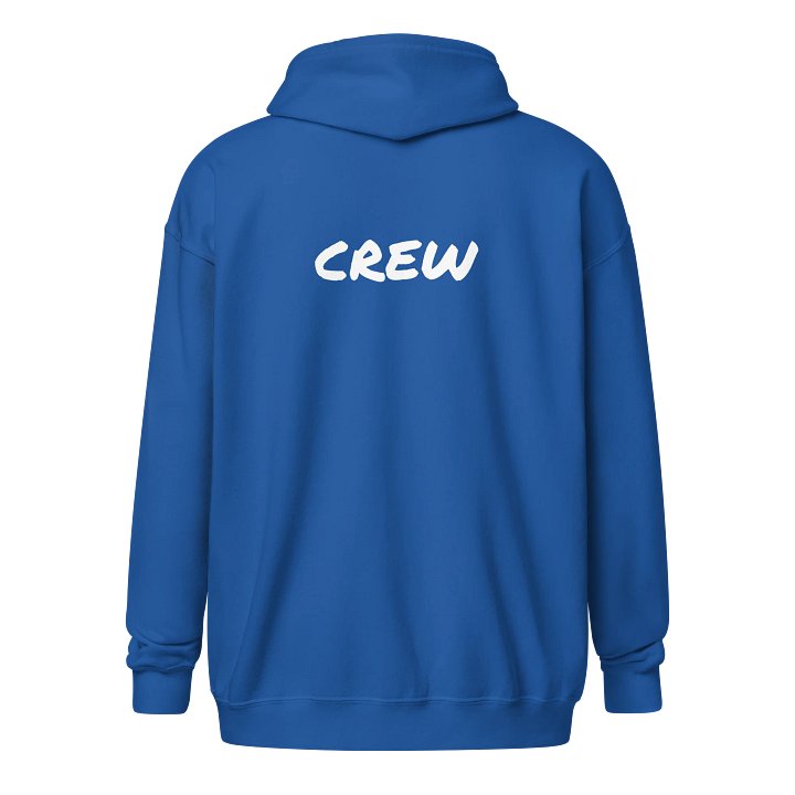 CREW - CU! Zip Hoodie - White Stitched Logo with CREW printed on the back product image (1)