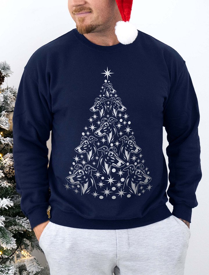 Greyhound Christmas Tree Sweatshirt Design for Greyhound Paw-rents product image (16)