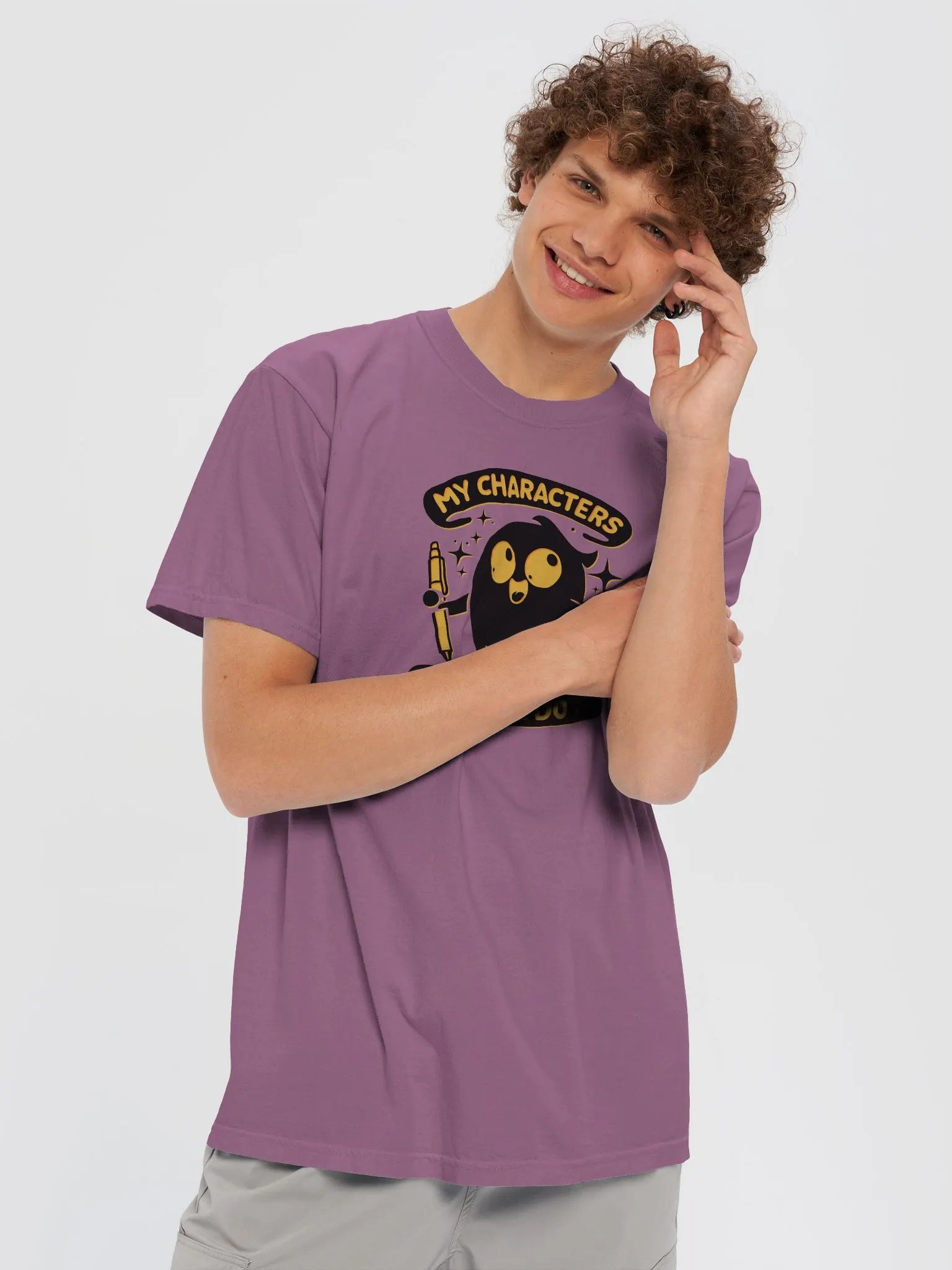 My Characters Made me Do It—Dyed Heavyweight T-Shirt (Color Image) product image (4)