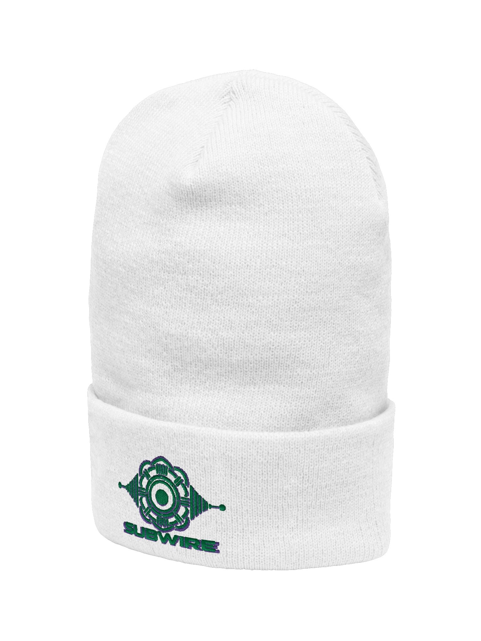 SUBWIRE Teal Logo Beanie - White product image (12)