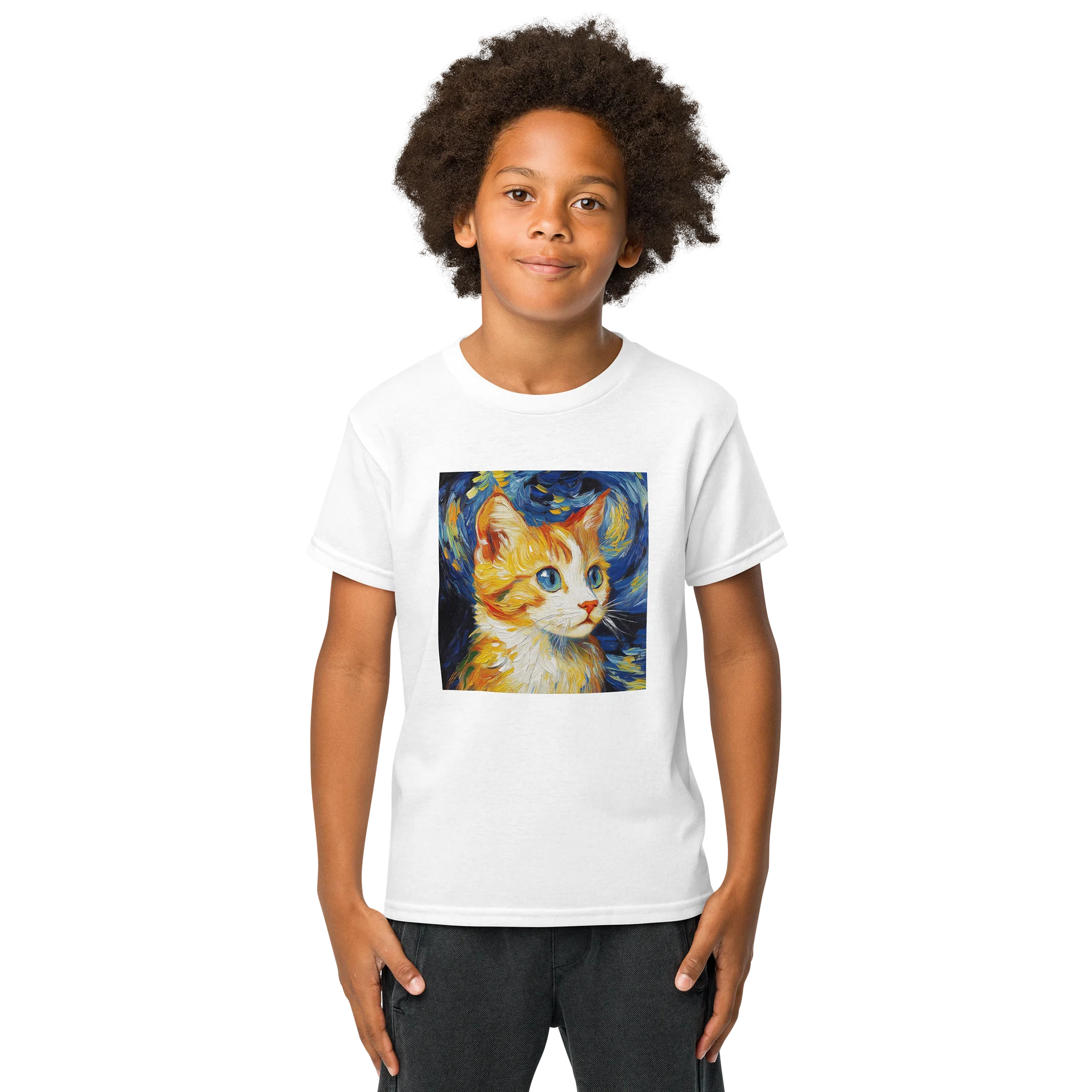 Starry Night Cat Youth Tee product image (9)
