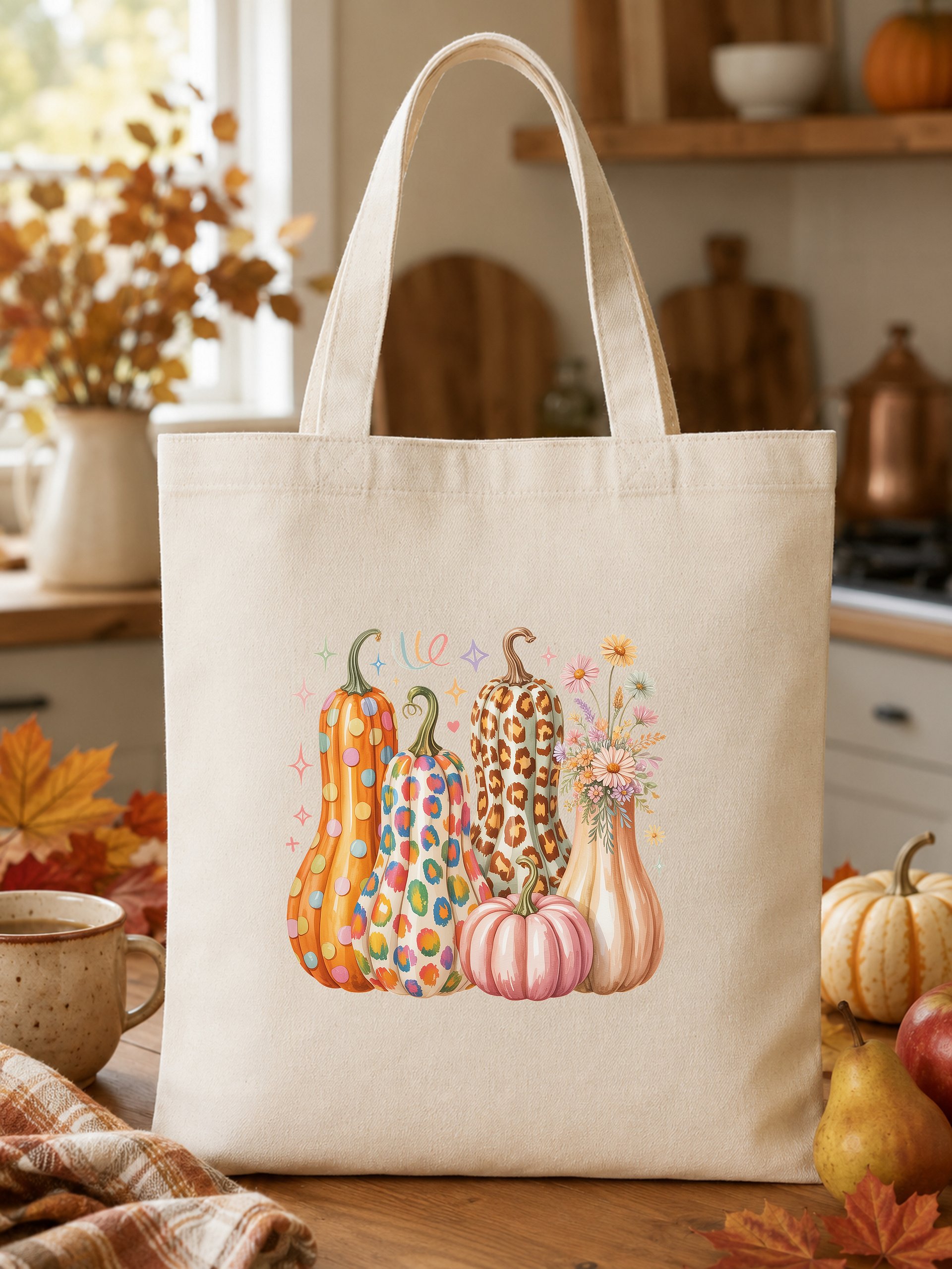 Boho Pumpkin Tote Bag product image (1)