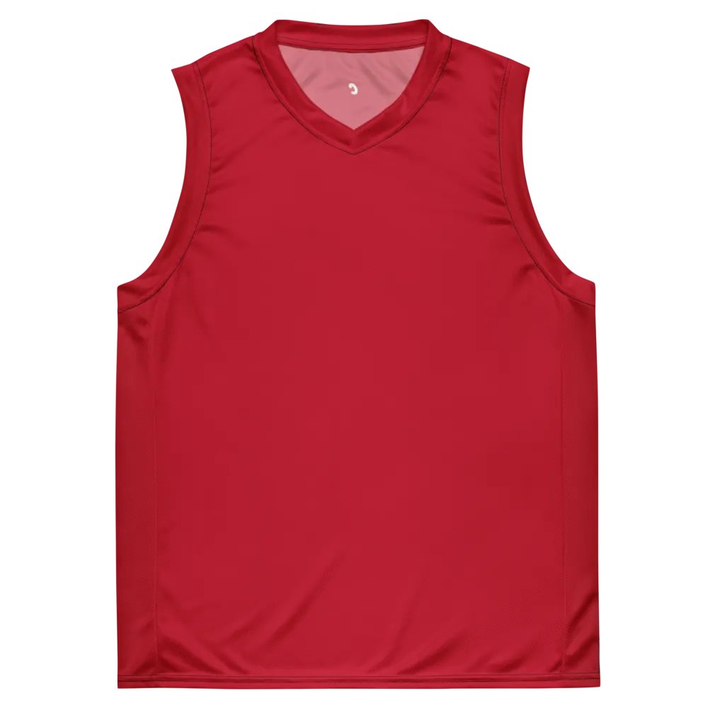 Recycled Unisex Red Basketball Jersey product image (1)