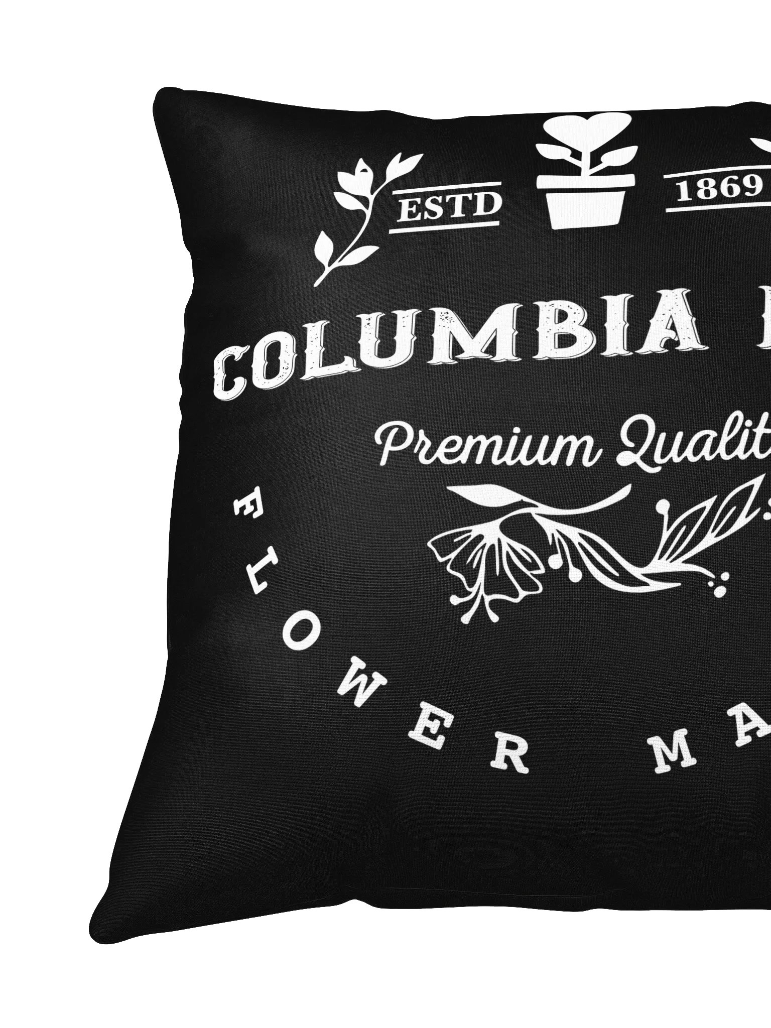 Columbia Road Market Logo Print Pillow (Black) product image (3)