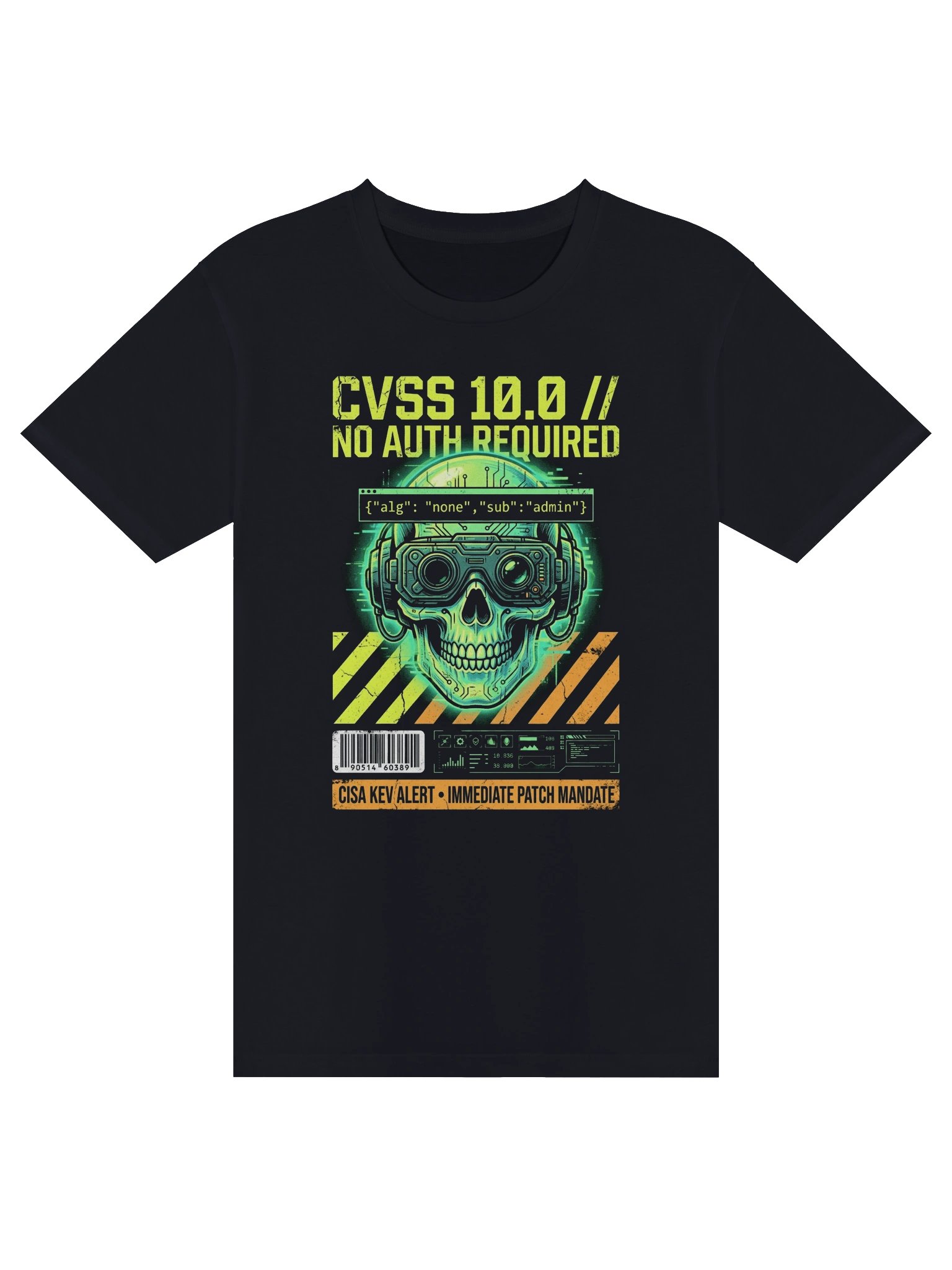 CVSS 10.0 Cyber Skull Alert Tee product image (17)