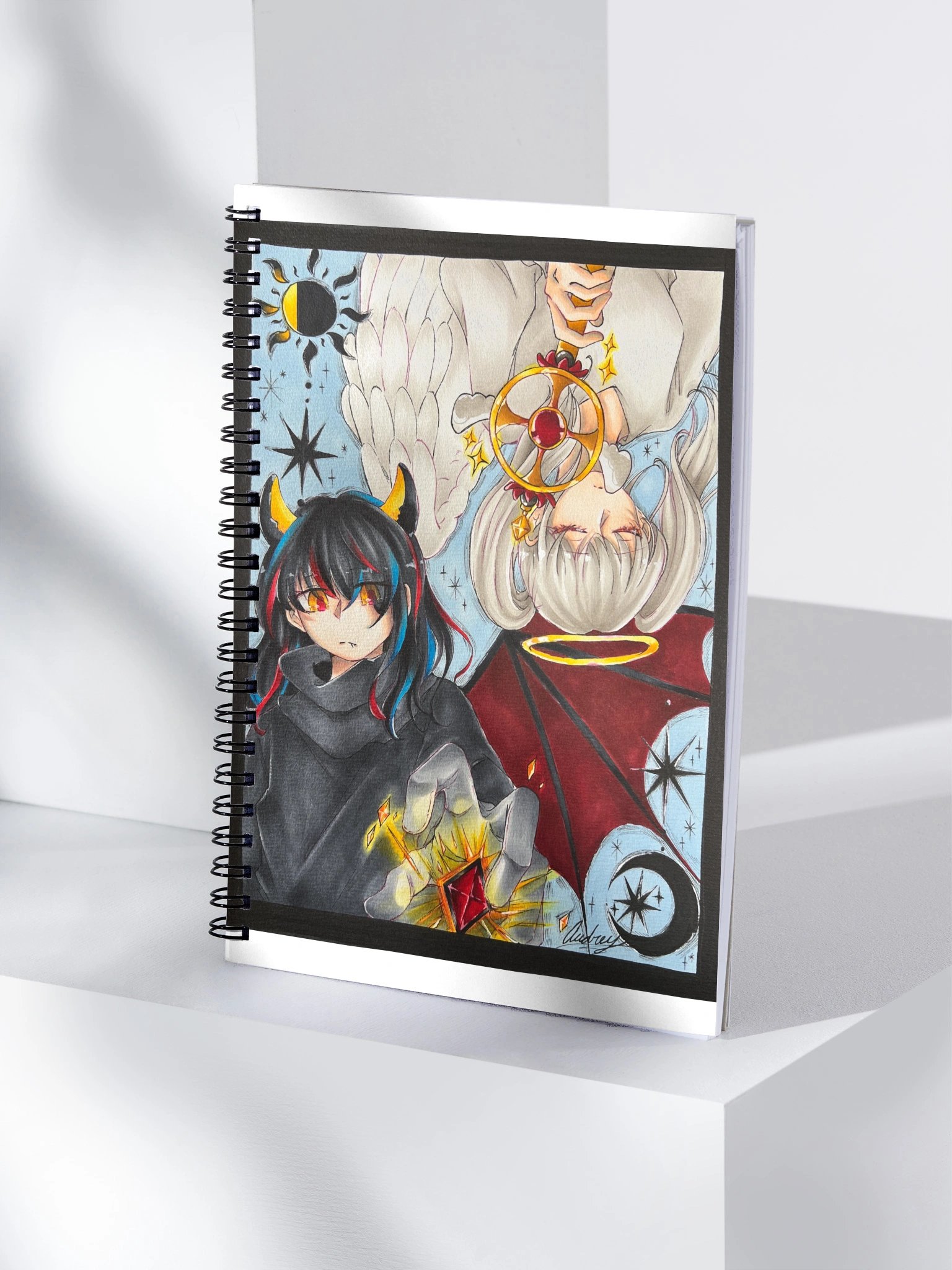 Demon and Angel Notebook 🌖🥀🪽☀️ product image (4)