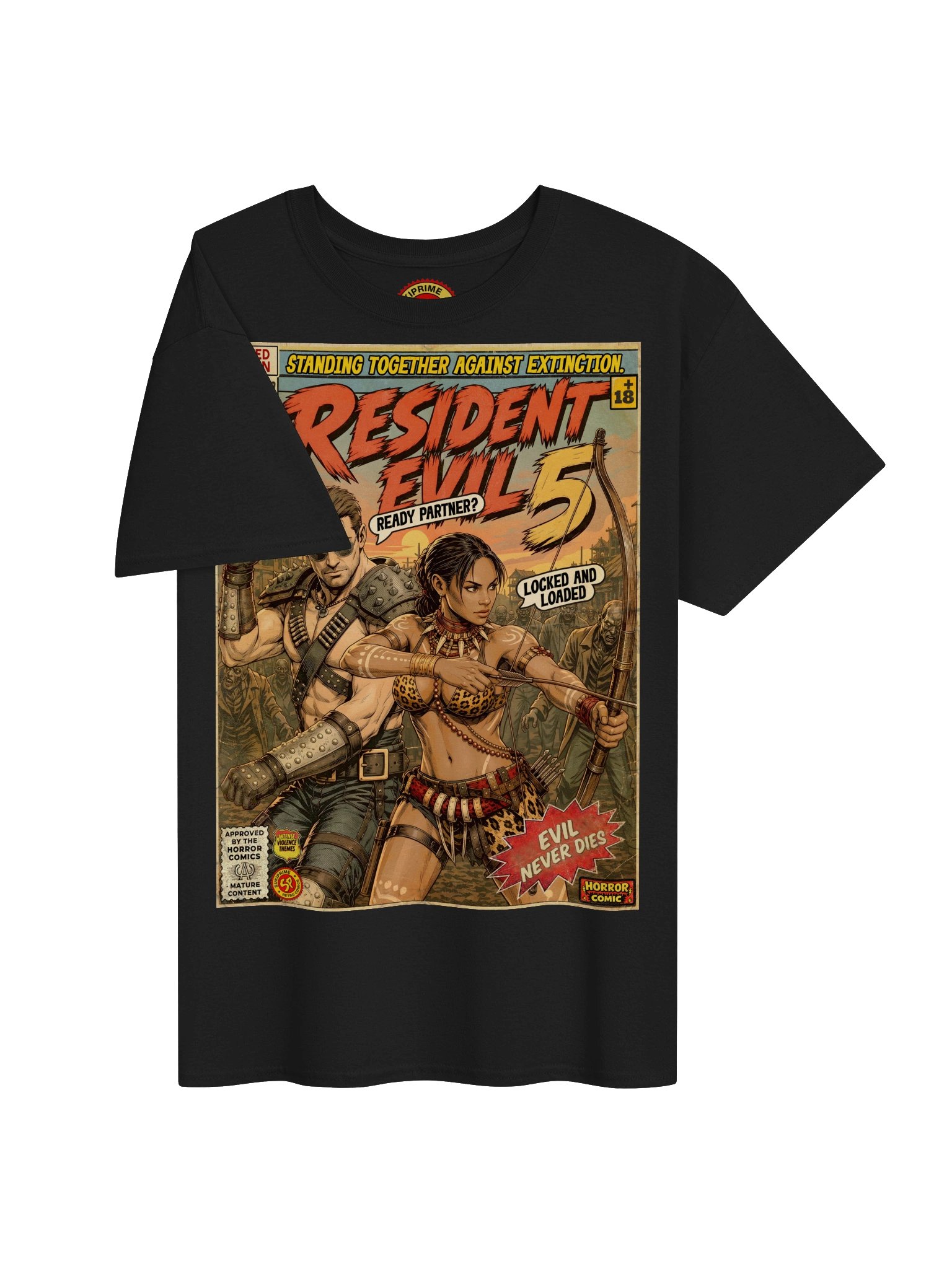 Chris and Sheva Comic Art Gaming T-Shirt product image (3)