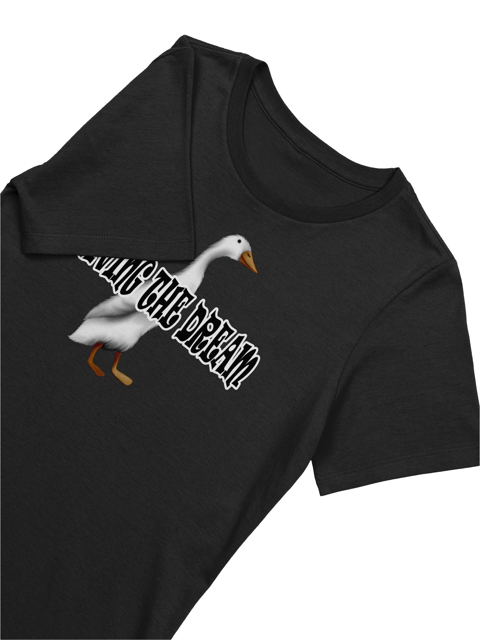 Duck "LIVING THE DREAM" T-Shirt. Women's Bella+Canvas Supersoft Relaxed-fit T-Shirt product image (3)