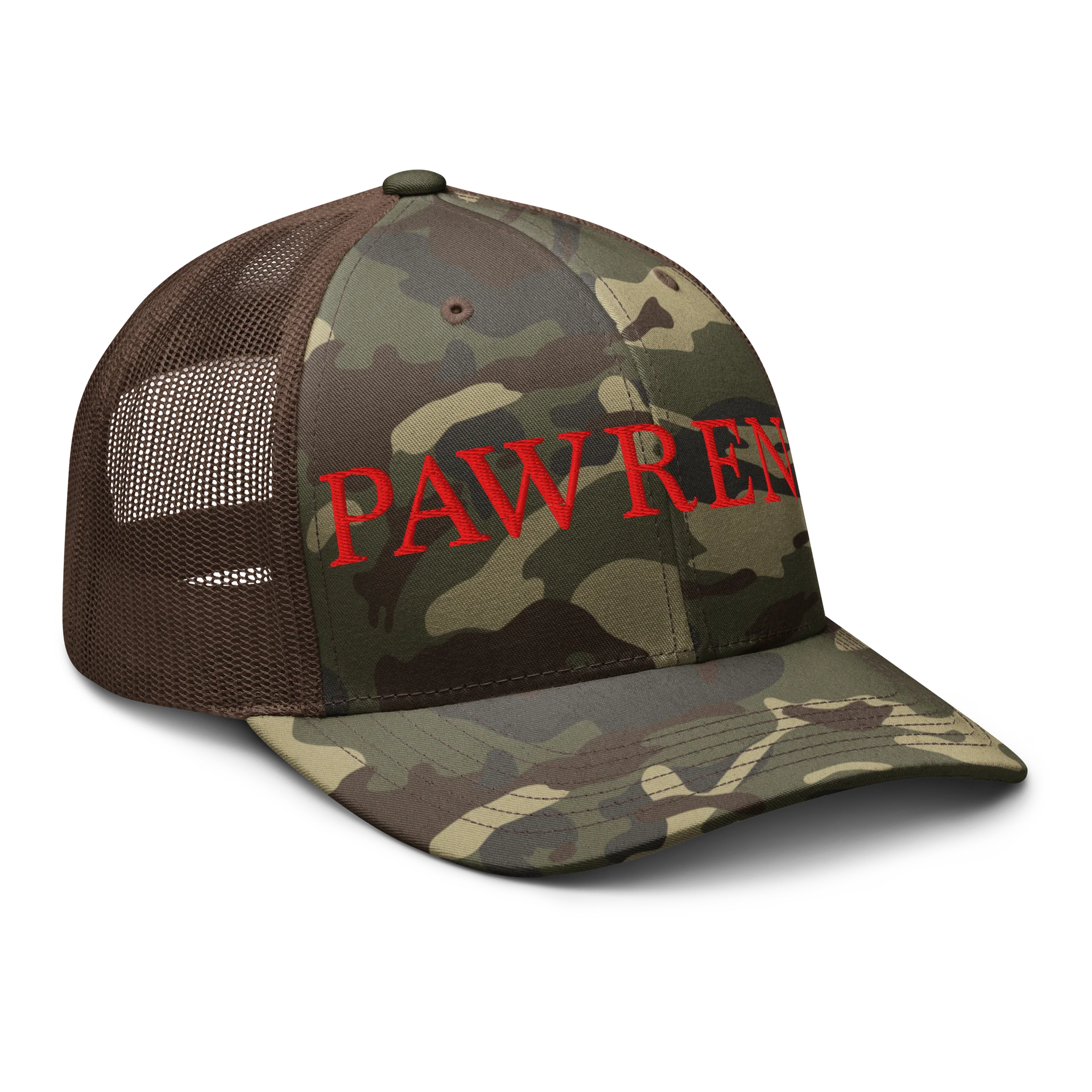 Embroidered Pawrent Hat Camouflage Trucker Hat product image (12)