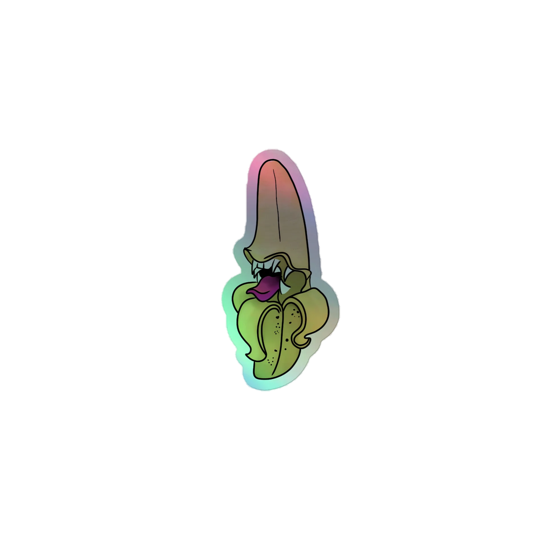 Monster Banana Character Holographic Sticker Sheet product image (1)