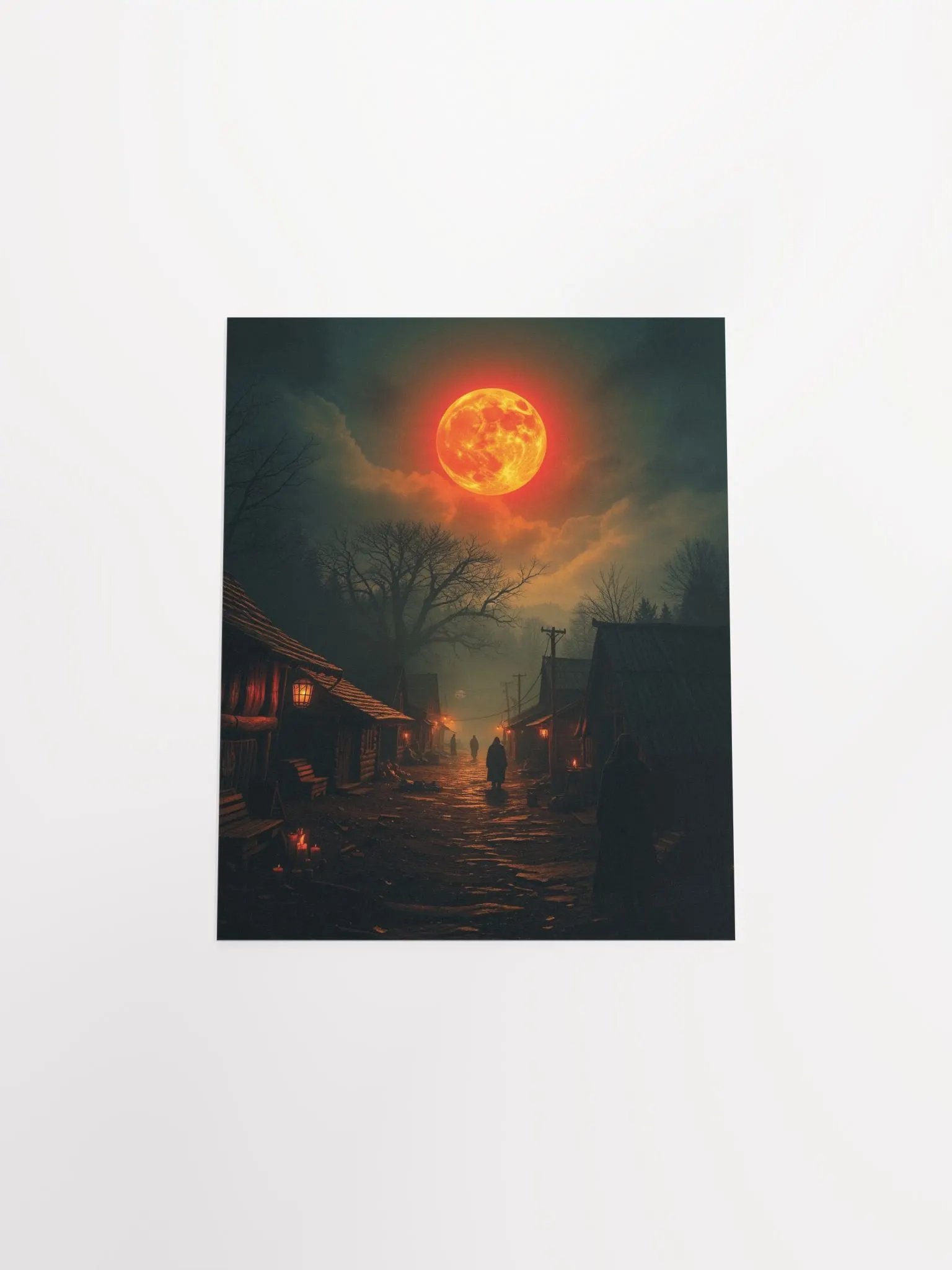 Moonlit Village Night Poster product image (30)