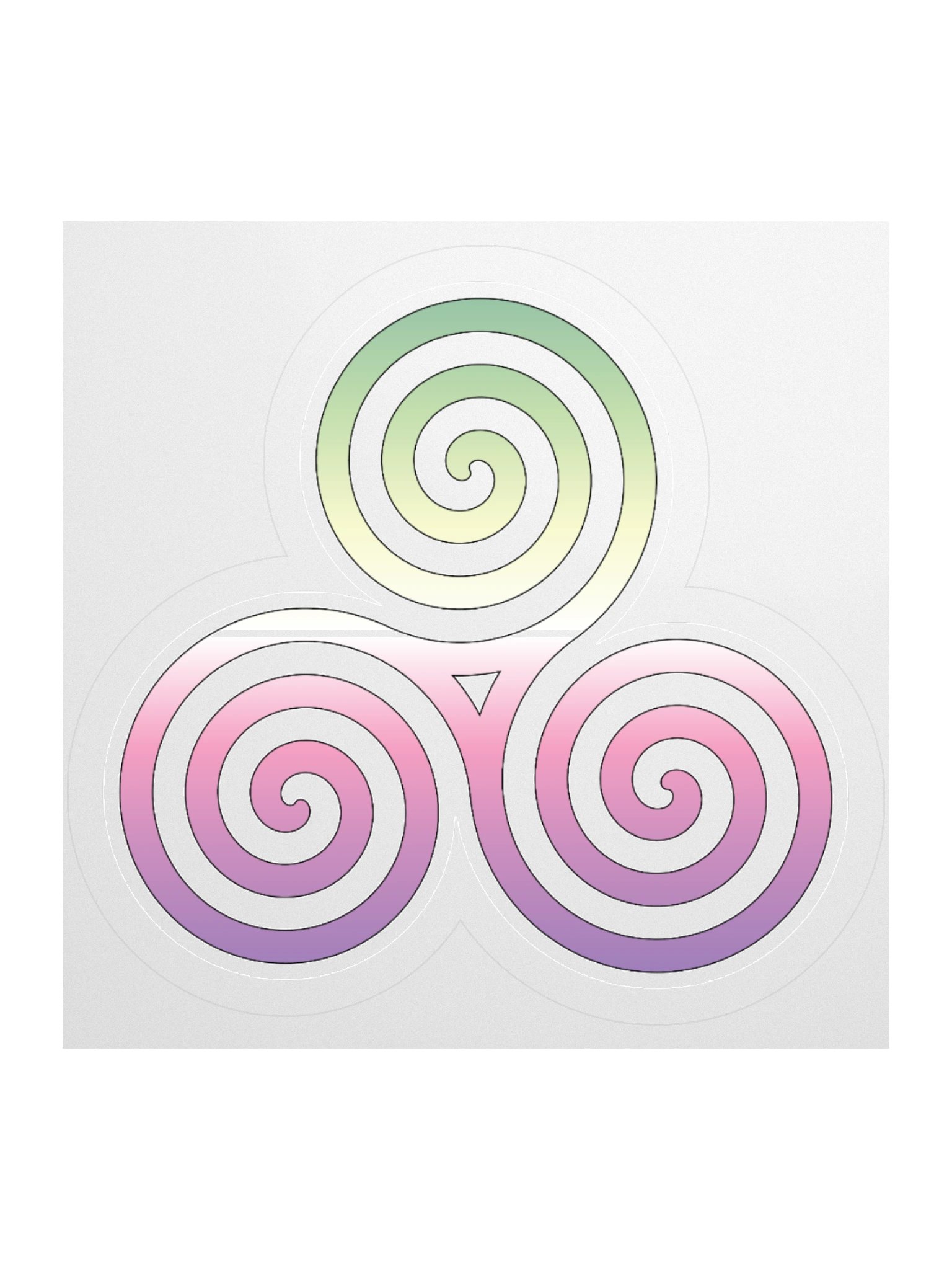 Genderfae Pride Gradient Celtic Triskelion Sticker product image (1)