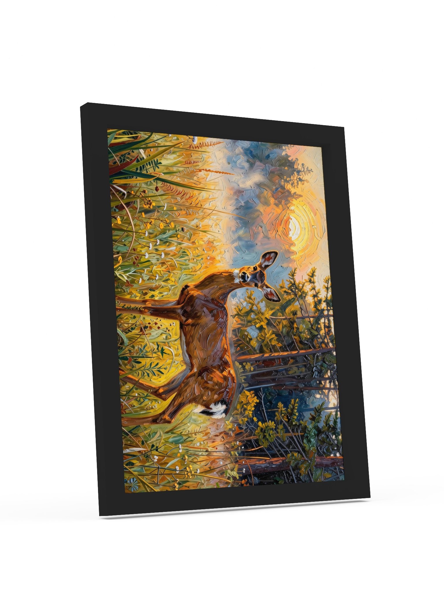Deer in the Morning Mist Framed Print product image (32)