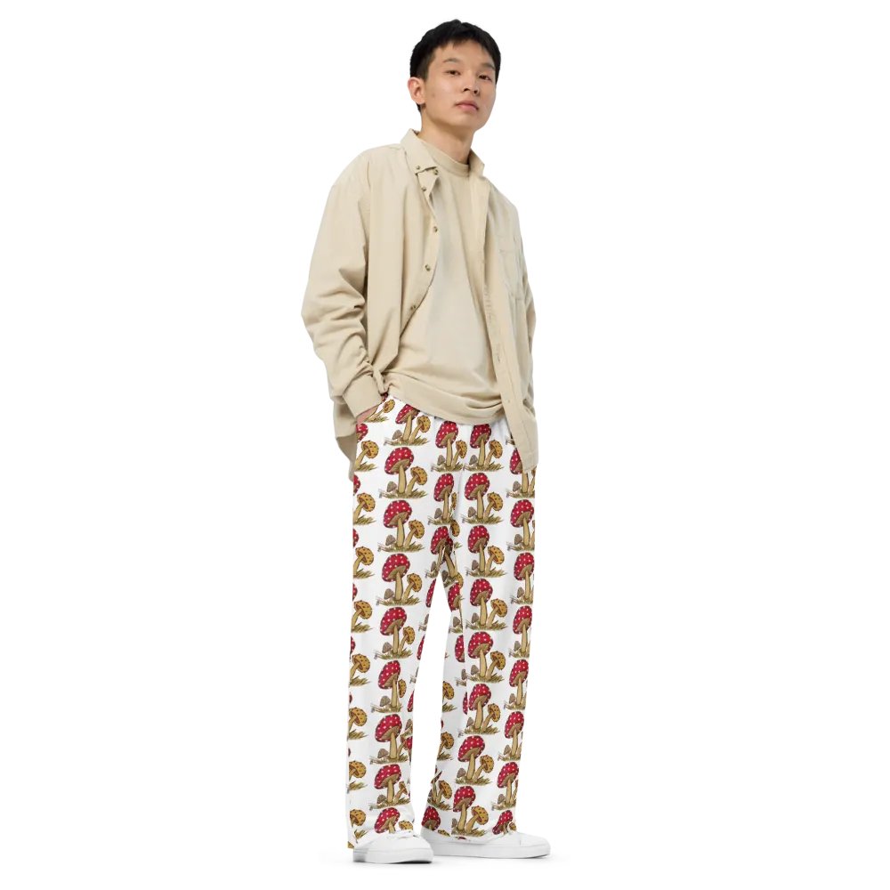 Magic Mushroom Unisex Wide-Leg Pants product image (4)