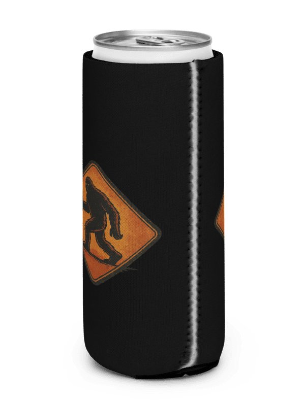 Bigfoot with Beer Crossing – Retro Sasquatch Drinking Coozie product image (8)