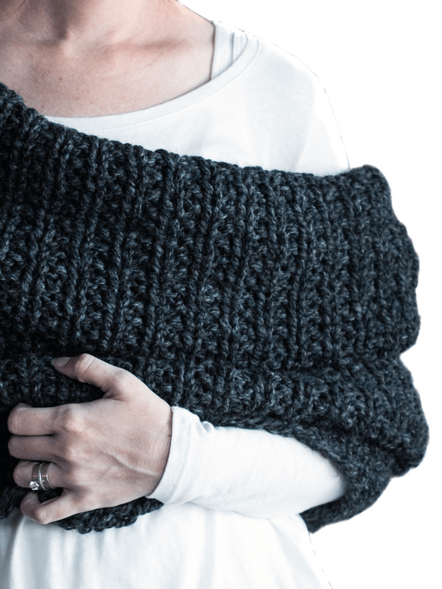 Oversized Chunky Knit Cowl Pattern - Leadership | Brome Fields