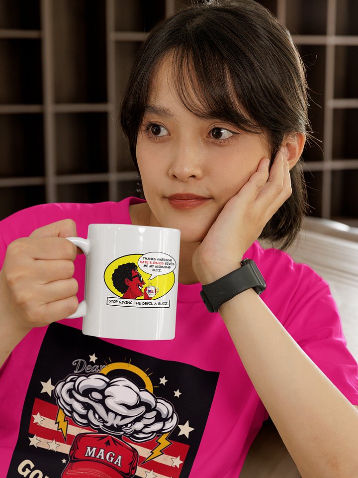 Stop Giving The Devil A Buzz Mug - Sarcastic Political Cup product image (2)