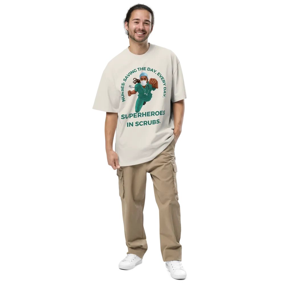 Superheroes in Scrubs Oversized Tee product image (18)