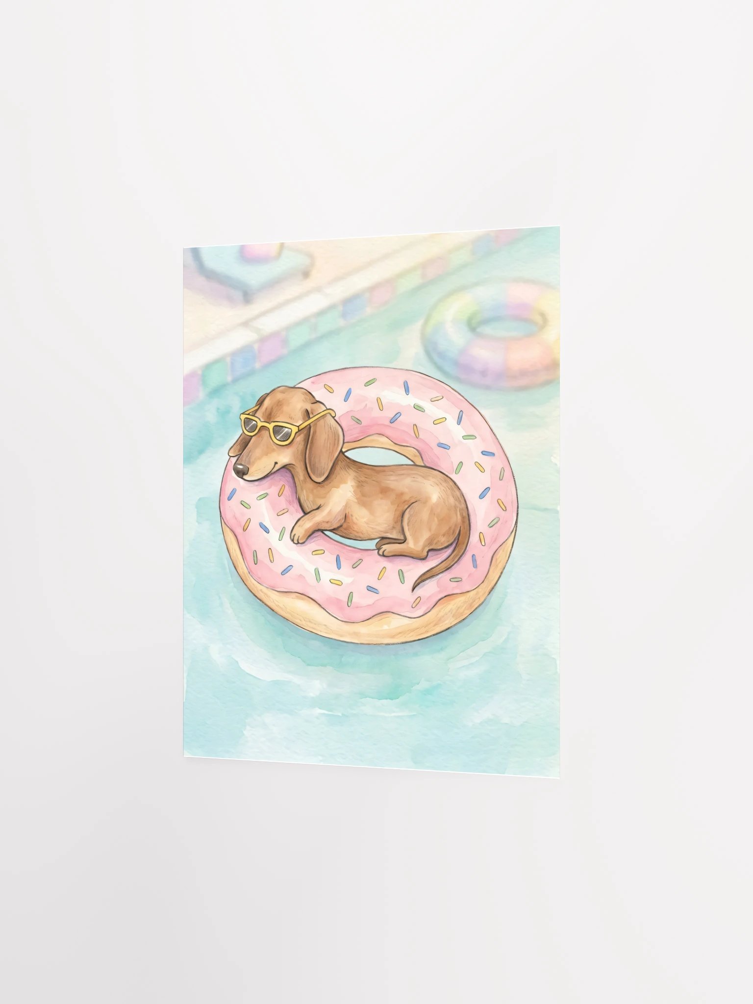 Donut Float Doxie Poster product image (26)