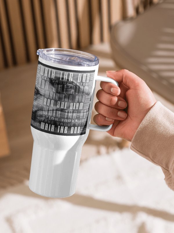 Walk the Dog True Crime Text Overlay Travel Mug product image (10)