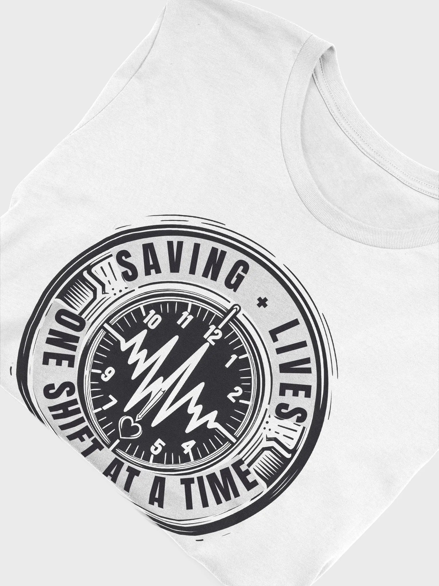 saving lives, Heartbeat Hero Emblem T-Shirt product image (13)