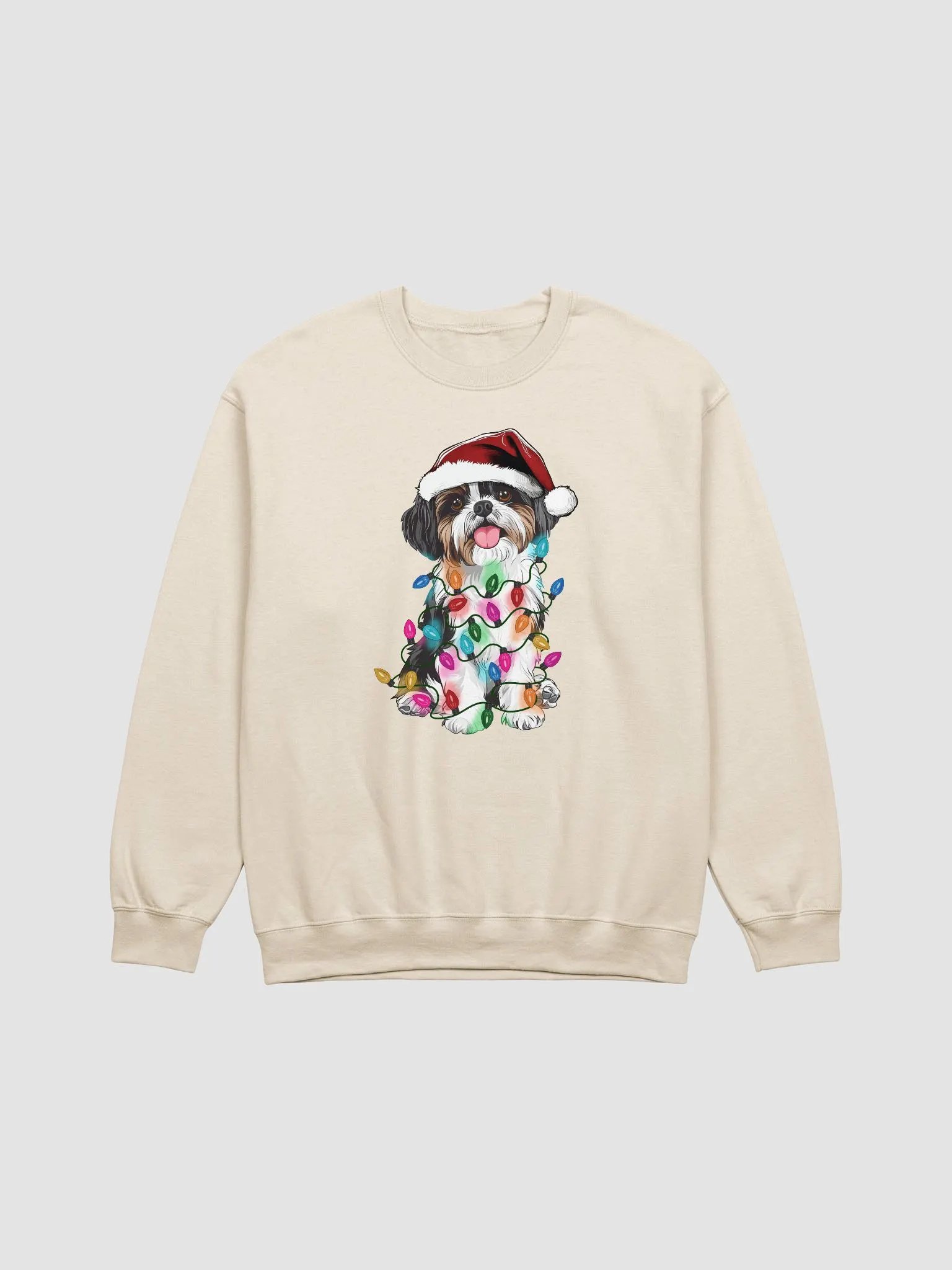 Funny Shih Tzu(Black Mask) Christmas Sweatshirt product image (22)