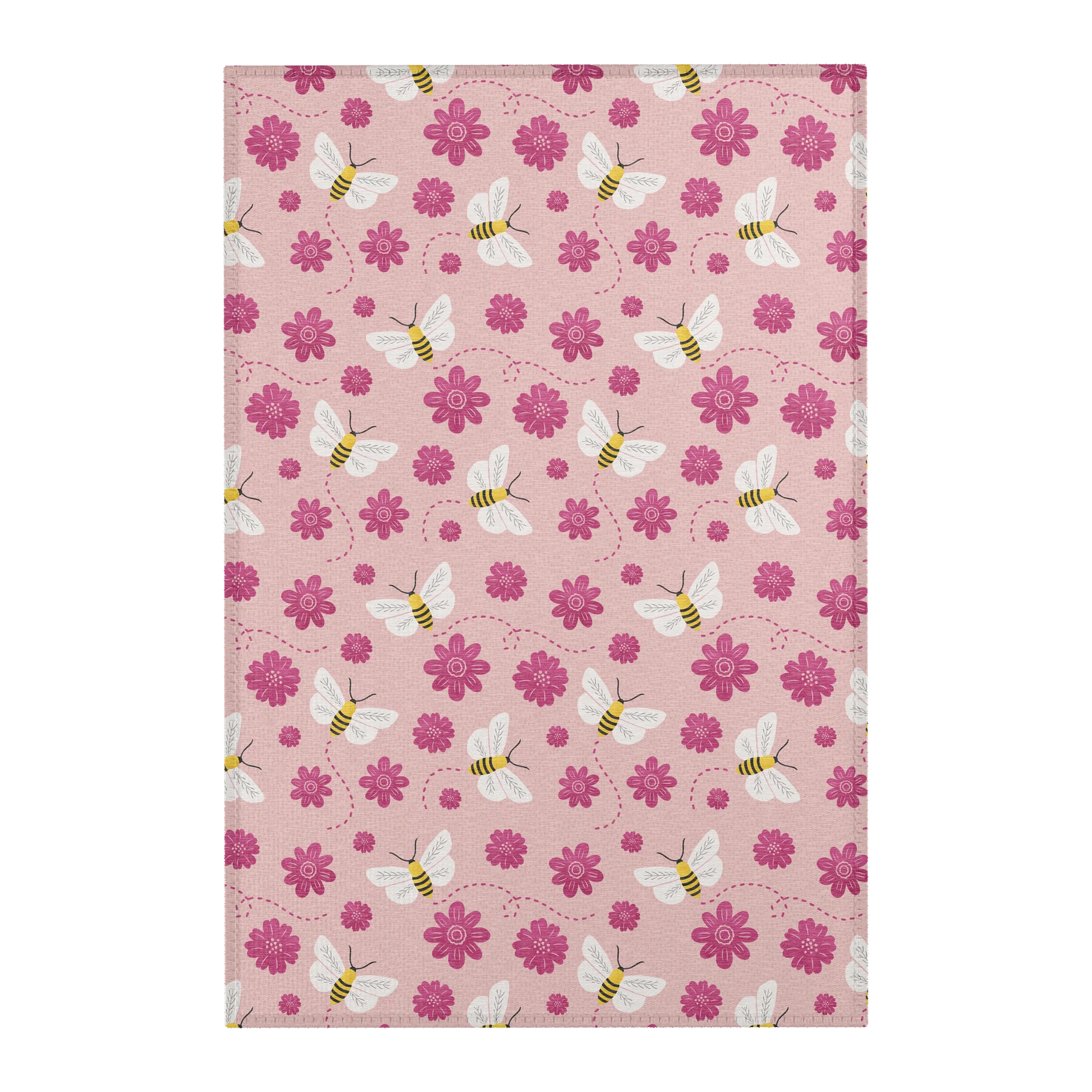 Little Pink Bees Area Rug product image (1)