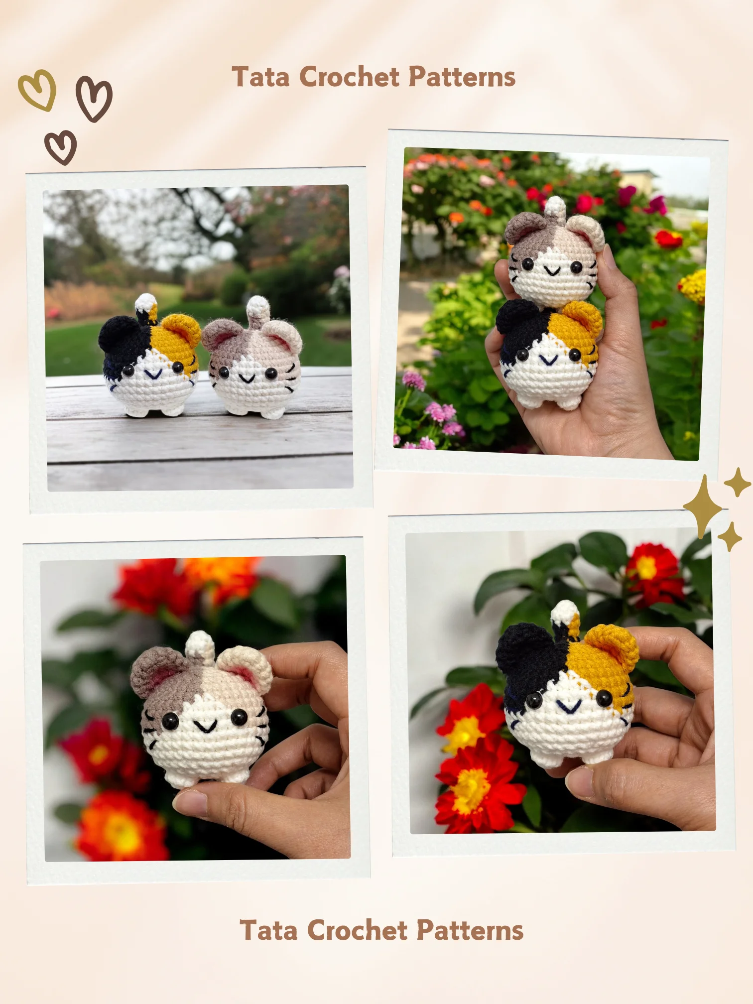 PDF Pattern -♡- Crochet Cute Cat (8 in 1) product image (2)