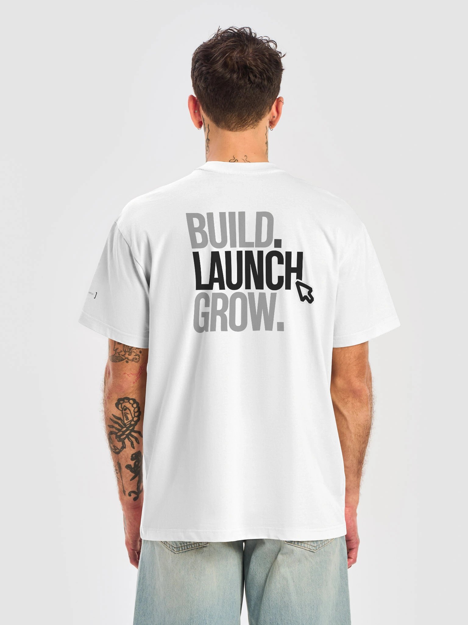 DigitlHaus T-Shirt Build Launch Grow - White product image (6)