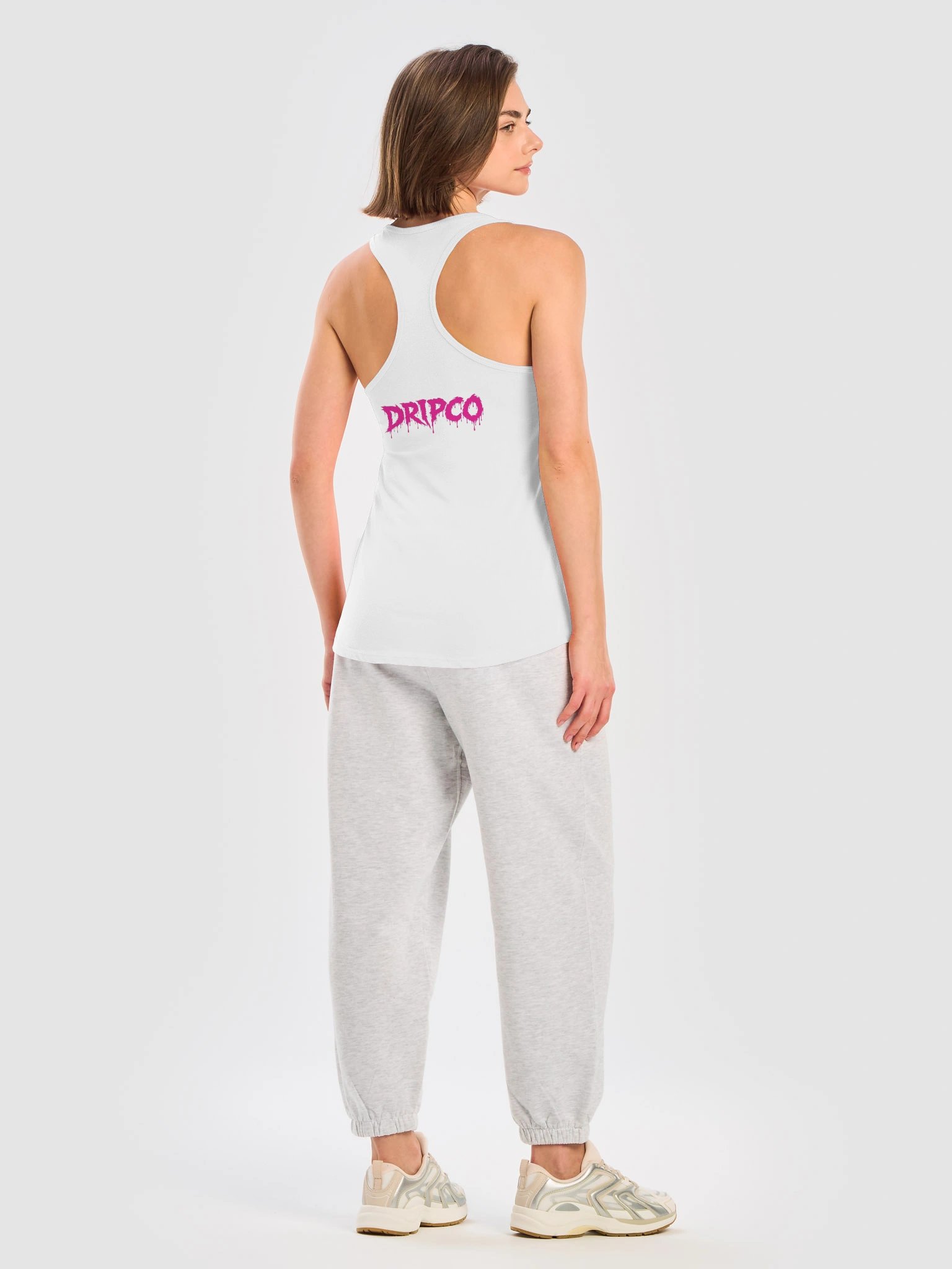DRIPCO Pink Drip Graffiti Racerback Tank product image (6)