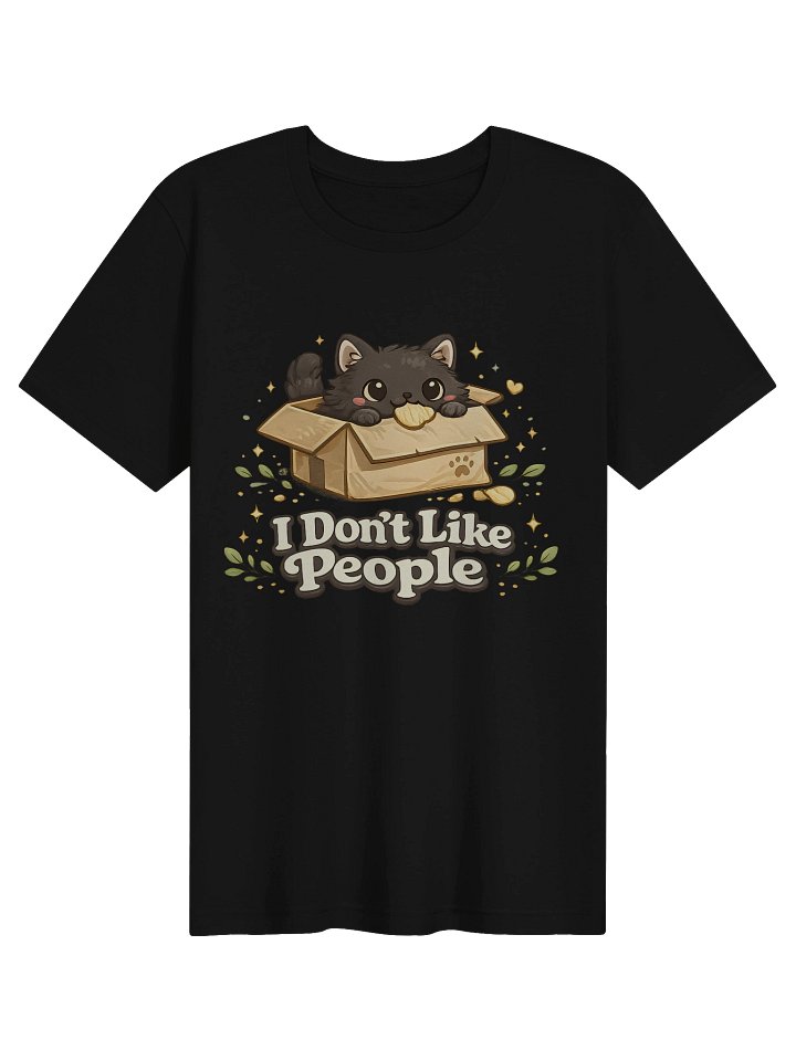 I Don’t Like People Cat Tee, Funny Introvert Shirt, Cute Graphic Shirt for Couples product image (1)