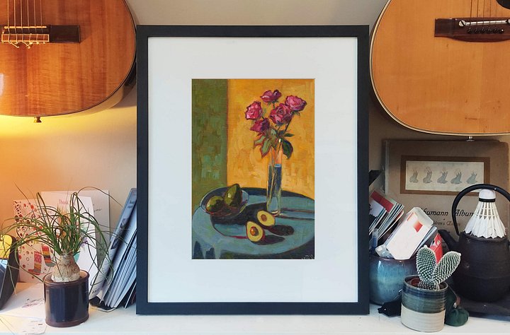 251028 Roses and Avocadoes Original Study Artwork. product image (2)