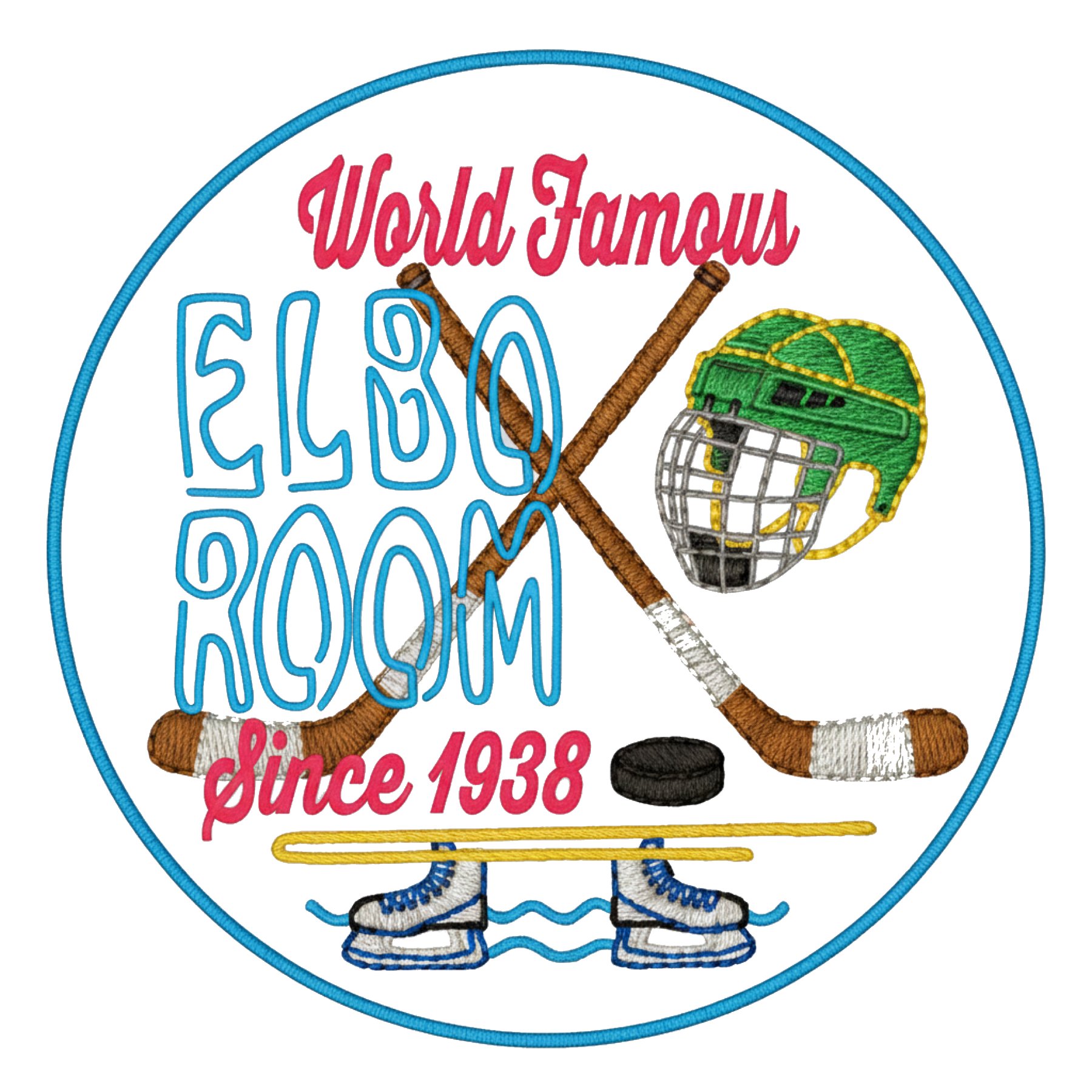 Elbo Room Hockey Neon Embroidery T-Shirt product image (7)