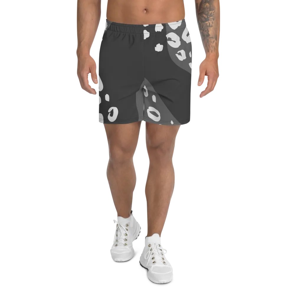 Flowing Grey Leopard Athletic Shorts product image (1)
