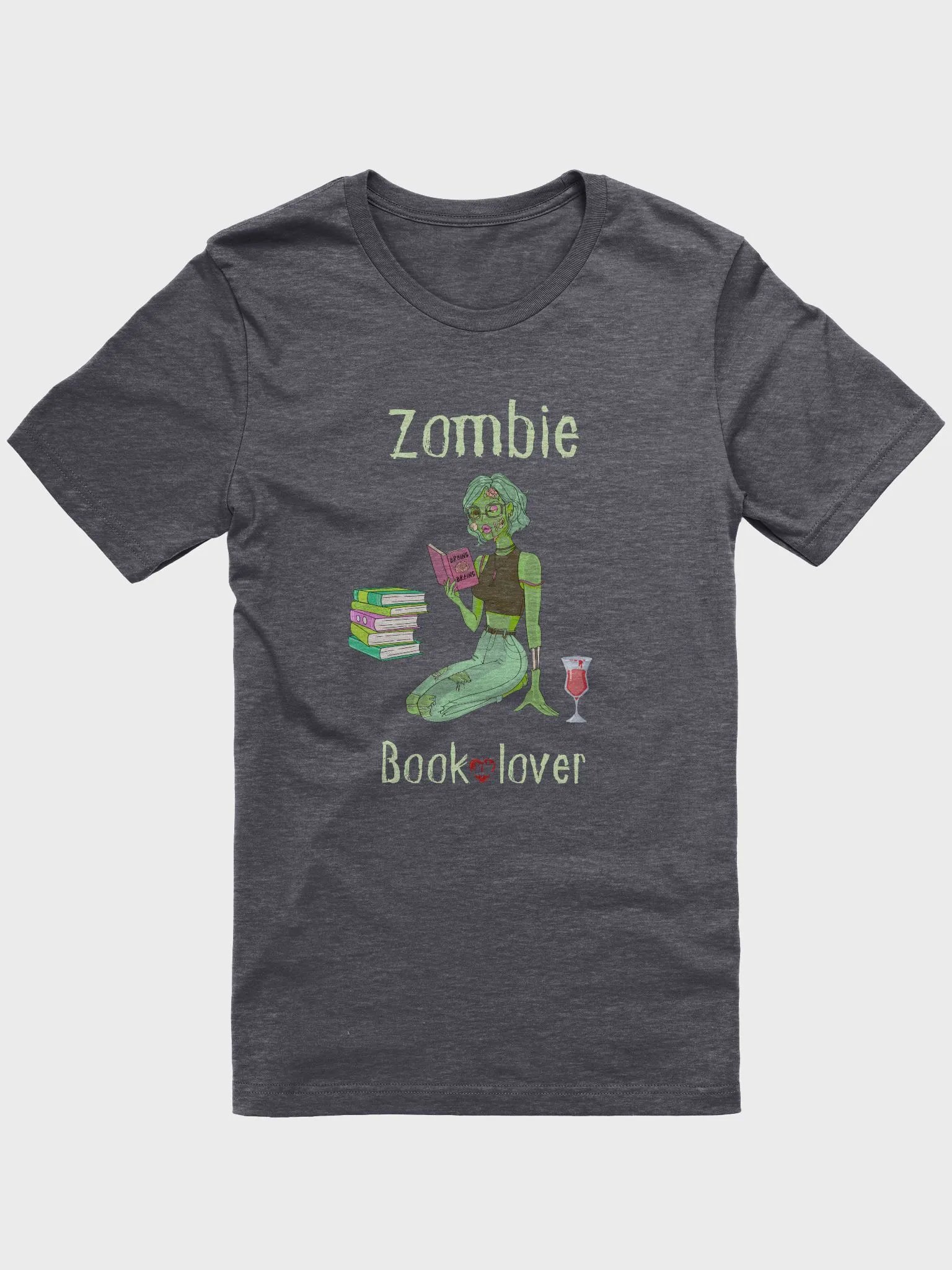 Zombie Book Lover - Navy Heather T-shirt product image (1)