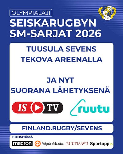 Seuraa seiskarugbyn suomenmestaruusturnauksia suorana iltaseiskaan asti:
ISTV: https://www.is.fi/urheilu/art-2000011933380.ht...